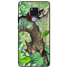 Ốp lưng in cho Huawei Mate 20 Mẫu Bắt Mèo