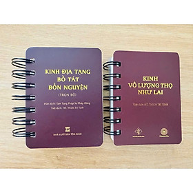 Sách - Combo Kinh Địa Tạng và Kinh Vô Lượng Thọ ( khổ mini, gáy lò xo)