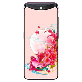 Ốp in cho Oppo Find X Chim Nền Hồng - Hàng chính hãng