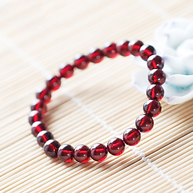 Vòng tay phong thủy đá đỏ đậm màu Ruby thời trang cho Nữ cầu Lộc Tài Duyên