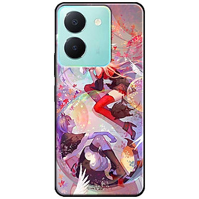 Ốp lưng cho Vivo Y03 - Y03T - Y18 - Y18S - Y18T - Y27 5G - Y28 4G - Y36 - Anime Hai Cô Gái Đỏ Đen - Hàng Chính Hãng