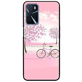 Ốp lưng dành cho Oppo A16 mẫu Xe Đạp Nền Hồng