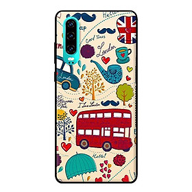 Ốp in cho Huawei P30 Họa Tiết Xe Buýt - Hàng chính hãng