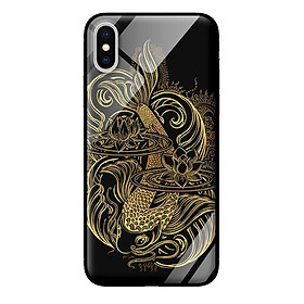 Ốp lưng kính cường lực cho iPhone XS MAX Chép Vàng Trên - Hàng chính hãng