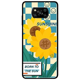 Ốp lưng dành cho Xiaomi Poco X3 mẫu Hướng Dương Nền Sọc