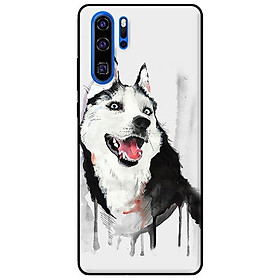 Ốp lưng in cho Huawei P30 Pro Husky Dog - Hàng chính hãng