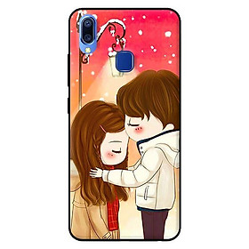 Ốp lưng in cho Vivo Y95 mẫu Couple Ôm Nhau - Hàng chính hãng