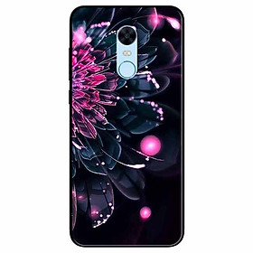 Ốp lưng in cho Redmi Note 4, Redmo Note 4x Mẫu Mẫu Đơn Hồng Đen