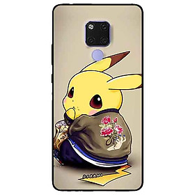Ốp lưng in cho Huawei Mate 20 Mẫu Pika Ăn Vụng