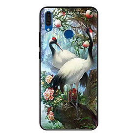 Ốp Lưng in cho Huawei Y9 (2019) Mẫu Cặp Đôi Hạc - Hàng Chính Hãng