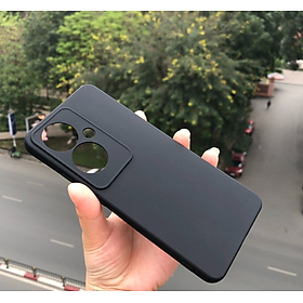 Ốp lưng dành cho OPPO Reno 11F 5G dẻo màu đen bảo vệ camera sau, chống bám vân tay - Hàng chính hãng