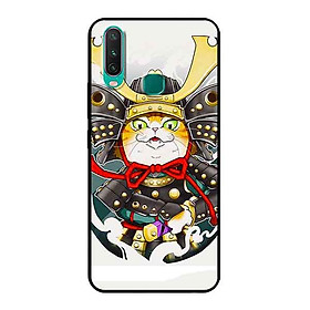 Ốp Lưng in cho Vivo Y12 Mẫu Mèo Samurai - Hàng Chính Hãng