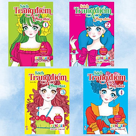 Sách - Trang Điểm Công Chúa - Combo 4 Tập - Tô Màu + Sticker Trong Suốt - Việt Thư