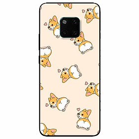 Ốp lưng dành cho Huawei Mate 20 Pro mẫu Cún Corgy Làm Kiểu