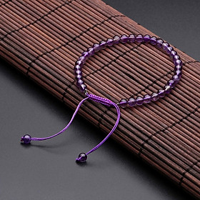 Vòng tay đá thạch anh phong thủy thiên nhiên size 6mm kết dây handmade cho Nữ