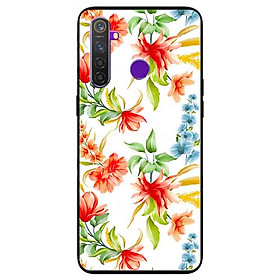 Ốp lưng in cho Realme 5 Mẫu Cành Hoa Lan Đỏ