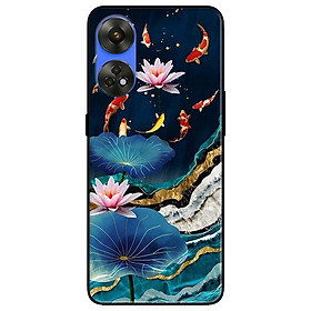 Ốp lưng dành cho Oppo Reno 8T 4G - Reno 8T 5G - Reno 10 5G - Reno 10 Pro 5G - Sen Hồng Và Koi - Hàng Chính Hãng