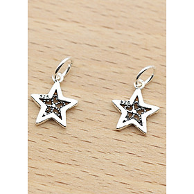 Combo 4 cái charm bạc hình sao 5 cánh treo - Ngọc Quý Gemstones