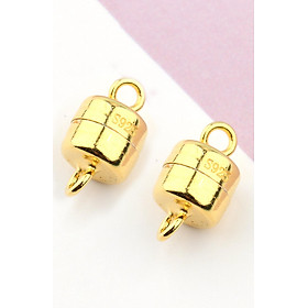 Combo 2 cặp charm bạc nam châm bạc treo (dùng làm vòng đôi nam nữ  gần nhau hút nhau) - Ngọc Quý Gemstones