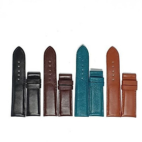 HH8101-02-03-04 - Dây đồng hồ Huy Hoàng da bò size 12, 14 màu đen, nâu đất, xanh lá, nâu đỏ