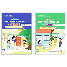 Sách - Combo Bài tập phát triển năng lực môn Toán Lớp 3 - Tập 1 + 2 - theo Chương trình GDPT 2018  ( Cánh Diều )