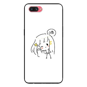 Ốp Lưng in cho Oppo A3s - Realme C1 Mẫu Nàng Đáng Yêu - Hàng Chính Hãng