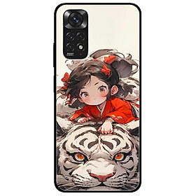 Ốp lưng cho Xiaomi Redmi Note 11 - 11S 4G - Redmi Note 11 5G - 11 Pro Q.Tế - 11 Pro N.Địa - Cô Bé Và Hổ Trắng - Hàng Chính Hãng