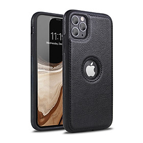 Ốp lưng da cao cấp dành cho iPhone 12 Pro màu đen - Hàng chính hãng / Hàng nhập khẩu