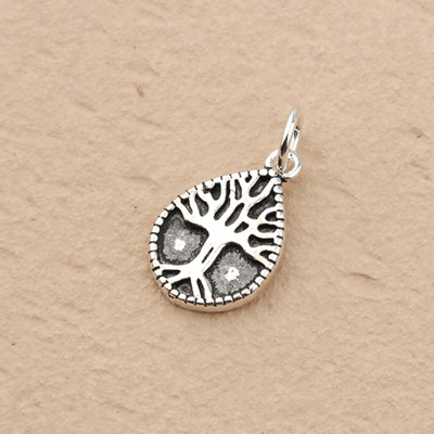 Combo 2 cái charm bạc giọt nước hình cây treo - Ngọc Quý Gemstones