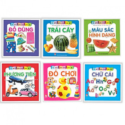 Combo Từ Điển Hình Ảnh Cho Bé - Giúp Bé Có Được Vốn Từ Cần Thiết: Đồ Dùng + Trái Cây + Màu Sắc Và Hình Dạng + Phương Tiện + Đồ Chơi + Chữ Cái  - Tặng Kèm Bookmark Happy Life