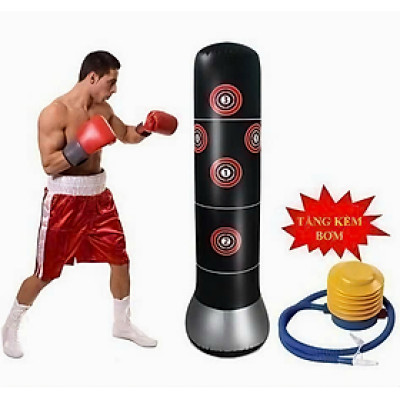 Bao trụ đấm bốc phản xạ tự cân bằng Pure boxing 1.0 kèm bơm cao 155cm (Tặng kèm 1 món quà tri ân) - Hàng chính hãng