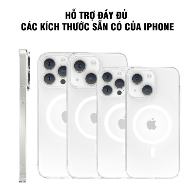Ốp lưng cứng chống ố sạc từ tính dành cho iPhone 12 / 13 / 14 / 15 / 16 / 12 Pro / 12 Pro Max / 13 Pro / 13 Pro Max / 14 Plus / 14 Pro / 14 Pro Max / 15 Plus / 15 Pro / 15 Pro Max / 16 Plus / 16 Pro / 16 Pro Max - Hàng chính hãng