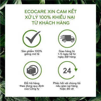 Nước rửa chén hữu cơ Bồ hòn Ecocare tinh dầu Vỏ Cam 4000ml