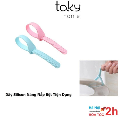 Set 2 Dây Silicon Lật Nhấc Nắp Bệt Bồn Cầu - Bảo Đảm Vệ Sinh Cho Gia Đình, Sản Phẩm Tiện Dụng Cho Nhà, Tiện Dụng, Linh Hoạt. Tắm TakyHome 5214set2