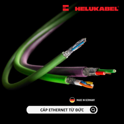 Dây cáp mạng Ethernet HELUKAT 200 SF/UTP PVC | Grey | 4 x 2 x AWG 24/1