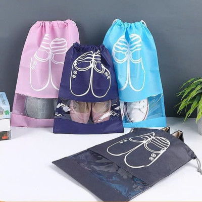 COMBO 2 Túi Đựng Giày Dép Dây Rút Tiện Dụng Bỏ Vali Du Lịch