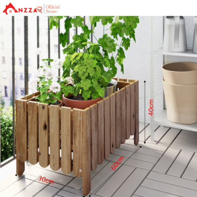 Chậu gỗ trồng cây, hoa, chậu chữ nhật trồng cây ban công-03