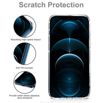 Ốp lưng dẻo silicon trong suốt cho iPhone 12 / iPhone 12 Pro (6.1 inch) hiệu Ultra Thin (siêu mỏng 0.6mm, chống trầy, chống bụi) - Hàng nhập khẩu