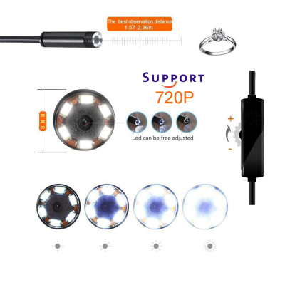 Camera Nội Soi chống nước cho điện thoại LED HD Wifi Endoscope Dài 1M - Hàng Nhập Khẩu