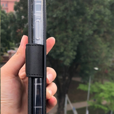 Bao da dạng ví cho OPPO Reno11 F 5G chính hãng Hanman có quai cài, có ngăn để thẻ ATM và tiền, may viền - Hàng chính hãng