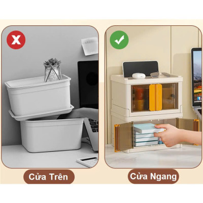 Hộp Nhựa Đựng Đồ Đa Năng Có Nắp Đậy Cao Cấp Có Thể Tháo Lắp Tiết Kiệm Không Gian