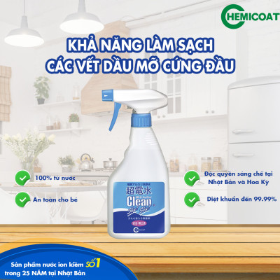 NƯỚC ION SIÊU KIỀM CLEAN SHU! SHU! 500mL Vệ sinh Tẩy rửa - Diệt khuẩn - Khử mùi từ Nhật Bản