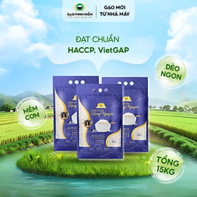 [TIẾT KIỆM] Combo 3 túi Gạo ST25 Vinh Hiển - Tiết kiệm, dẻo mềm, thơm lá dứa