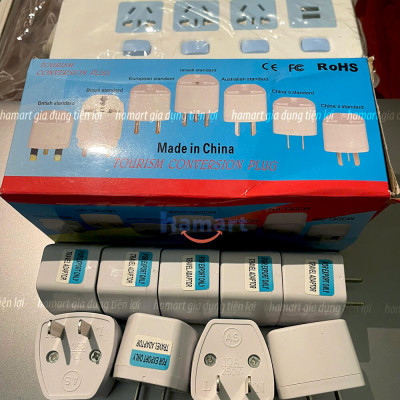 Ổ Cắm Điện Thông Minh 3 Lỗ Chống Giật Hamart 2 Cổng Sạc USB Đa Năng Đèn LED TẶNG Đầu Nối 2 Chân