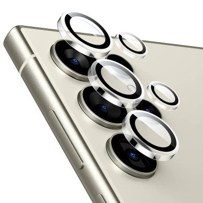 Tấm dán kính cường lực Camera cho Samsung Galaxy S25 Ultra / S23 Ultra / S24 Ultra hiệu KUZOOM AR - công nghệ kế dính tự động, mặt kính AGC sắc nét với độ cứng 9H, trang bị khung tự dán dễ dàng tự dán ở nhà - Hàng nhập khẩu