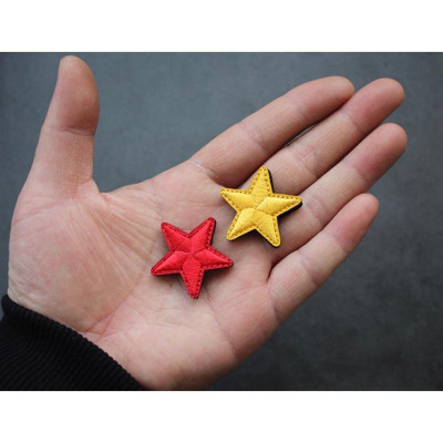 Patch_velcro miếng dán thêu hình ngôi sao 3D trang trí quần áo_ba lô_mũ nón
