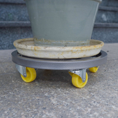 Đế lót chậu cây có bánh xe DAI NHAN, đế kê chậu cây, tròn hoặc vuông, làm bằng thép, sơn tĩnh điện, đường kính 30cm - 40cm - 50cm