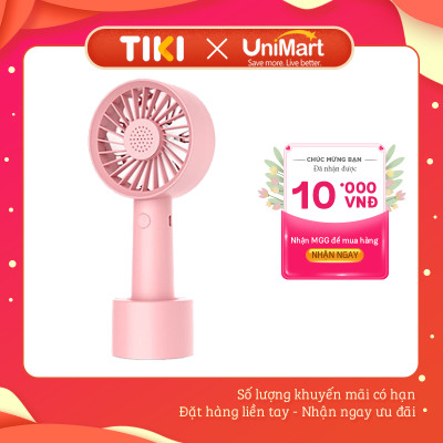 Quạt Mini Khuếch Tán Hương Liệu Cầm Tay Damas QX01 - Thiết Kế Chân Đế Quạt Để Bàn Tiên Lợi Tặng Kèm Dây Sạc - Pin Khủng 2000 mAh Với 3 Mức Độ Gió Lan Tỏa Hương Thơm  - Hàng Chính Hãng