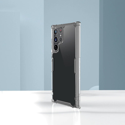 Ốp lưng Chống Ố Cho Samsung Galaxy S23 Ultra chính hãng Nillkin Nature TPU Pro Case Viền dẻo chống sốc, Lưng bằng MEKA không ố màu - hàng chính hãng