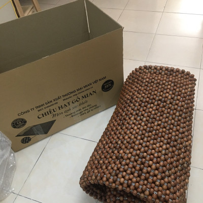 Chiếu Hạt Gỗ Hương Mộc Cao Cấp - Kích Thước 1,5mx1,9m hạt 1.8cm ( video , hình thật )